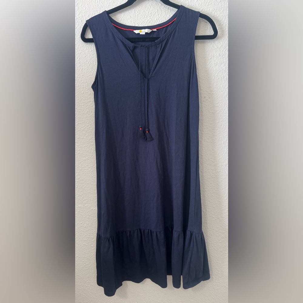 BODEN Tassel V-Neck Midi Dress-Size 4
